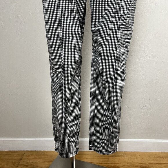 Urban Outfitters Silence Noise Gingham Black Plaid Tapered Trousers Pants Size 4 - Picture 3 of 13